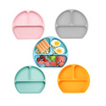 assiette en silicone pour bébé mangeoire diviseur pour enfant assiette en silicone pour enfants